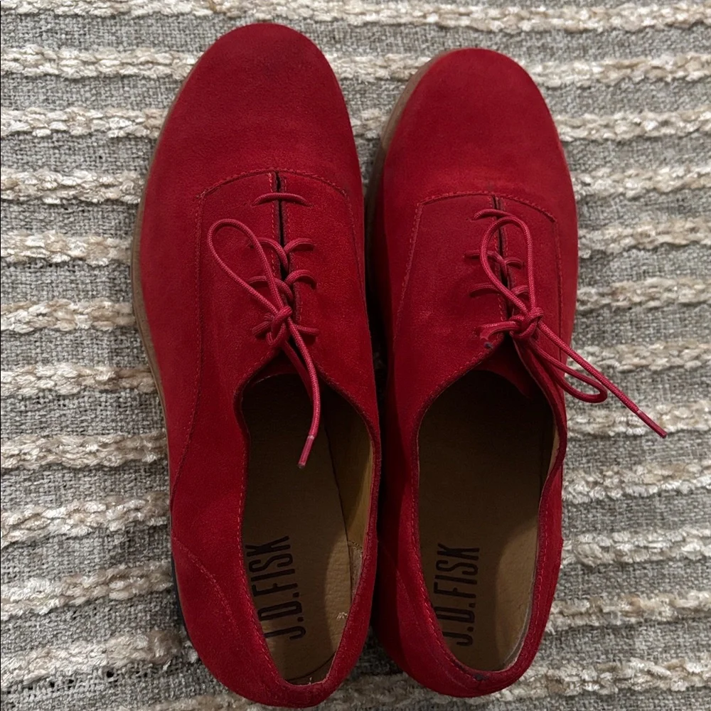 J.D. Fisk Lace Up Brogues Round Toe Casual Suede Men’s Lace Shoes Sz‎ 9.5